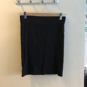 Madewell cotton stretch black mini skirt